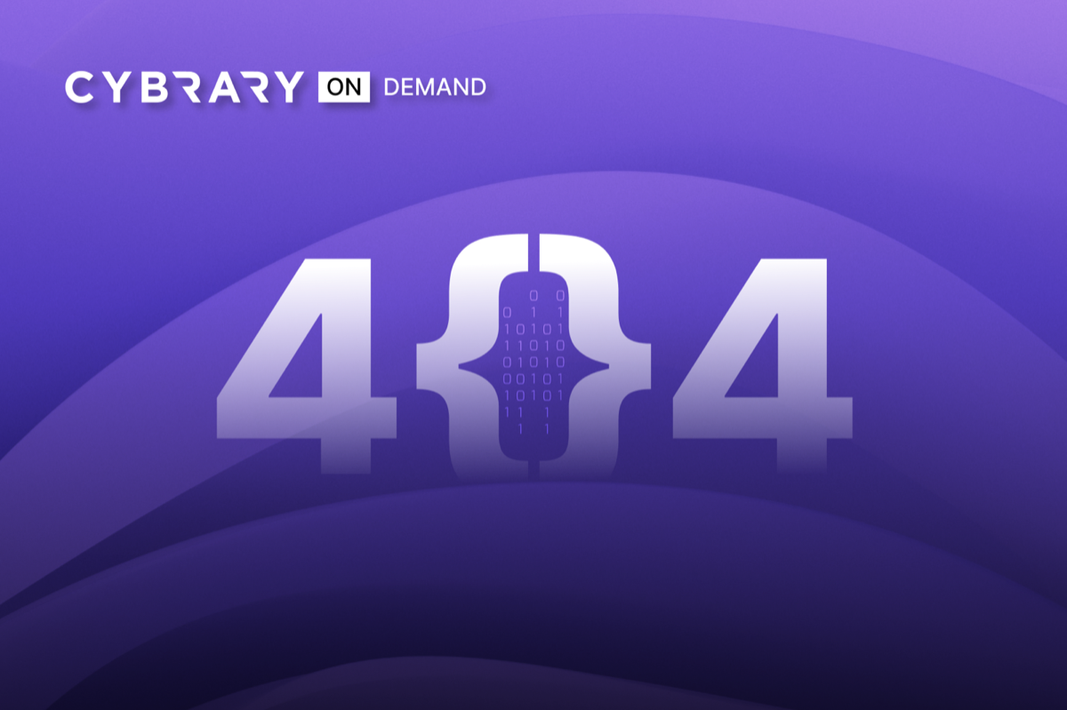 Cybrary 404 page design
