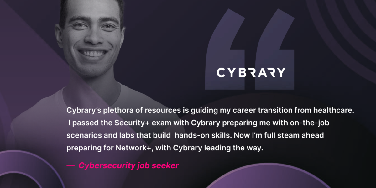 Cybrary testimonial campaign